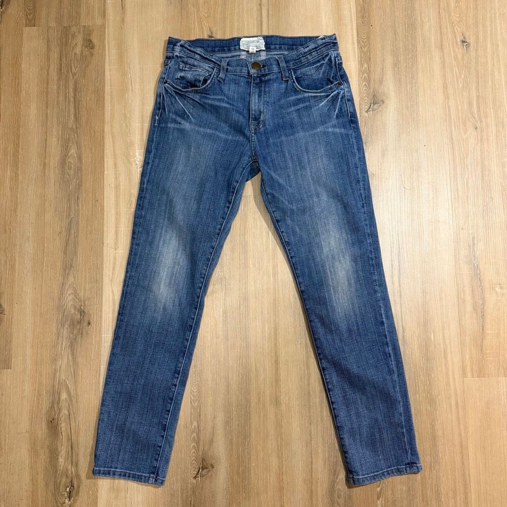Current/Elliott The Fling Slim Boyfriend Jeans Denim Old Money Casual Sz 25